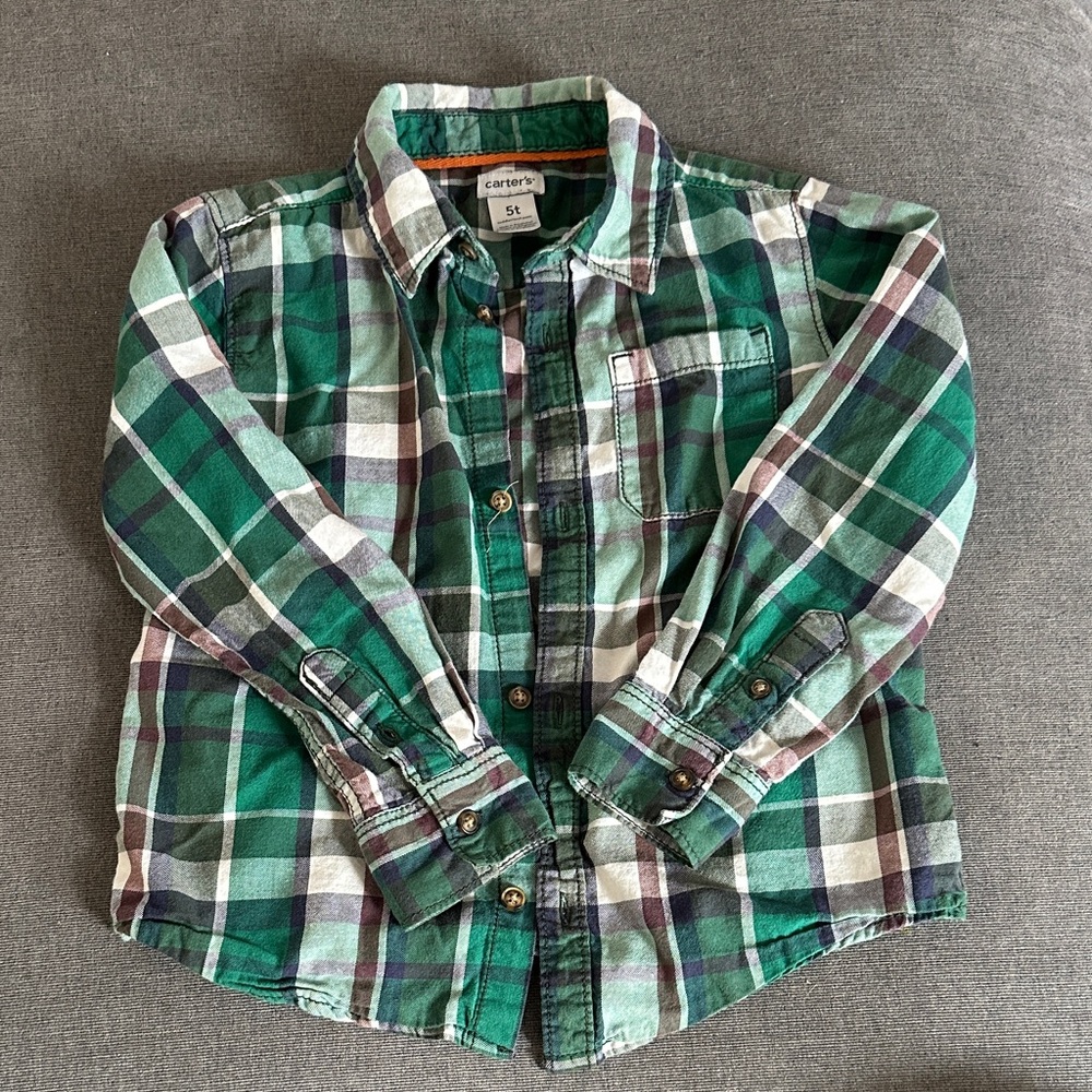 Carter's Multicolor Plaid Button-Down Shirt